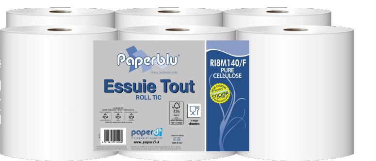 Paperblu Handtuchrolle (ehemals Matic), 2-lagig, 6 Stk, 20 cm x 140 m