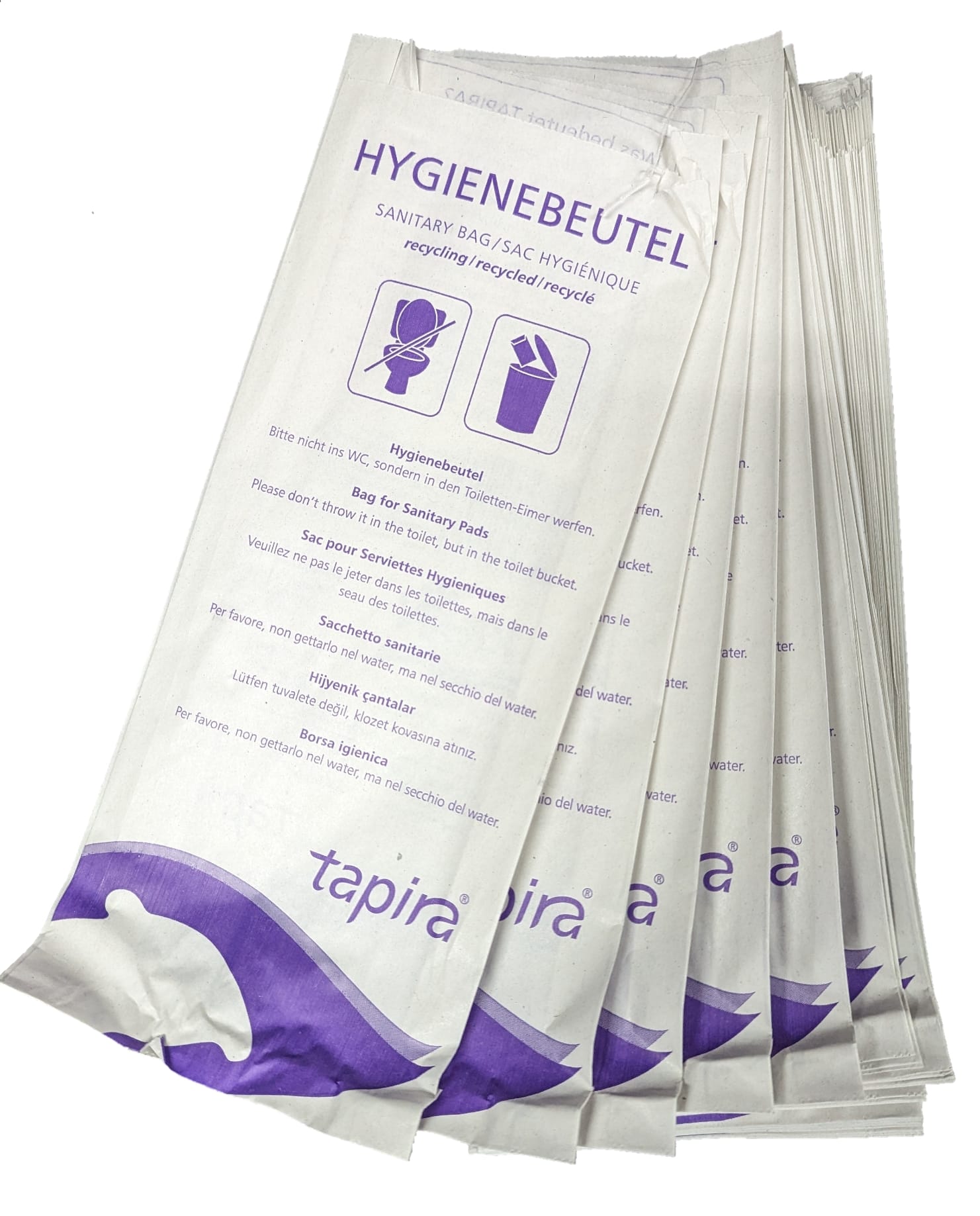 Hygienebeutel, Papier, 125 Stk