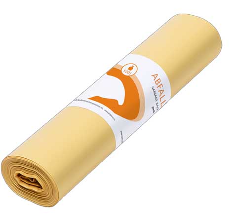 Tapira "Plus" Müllsäcke 120 l, LDPE, Typ 60, 37µ in gelb, 1 Karton