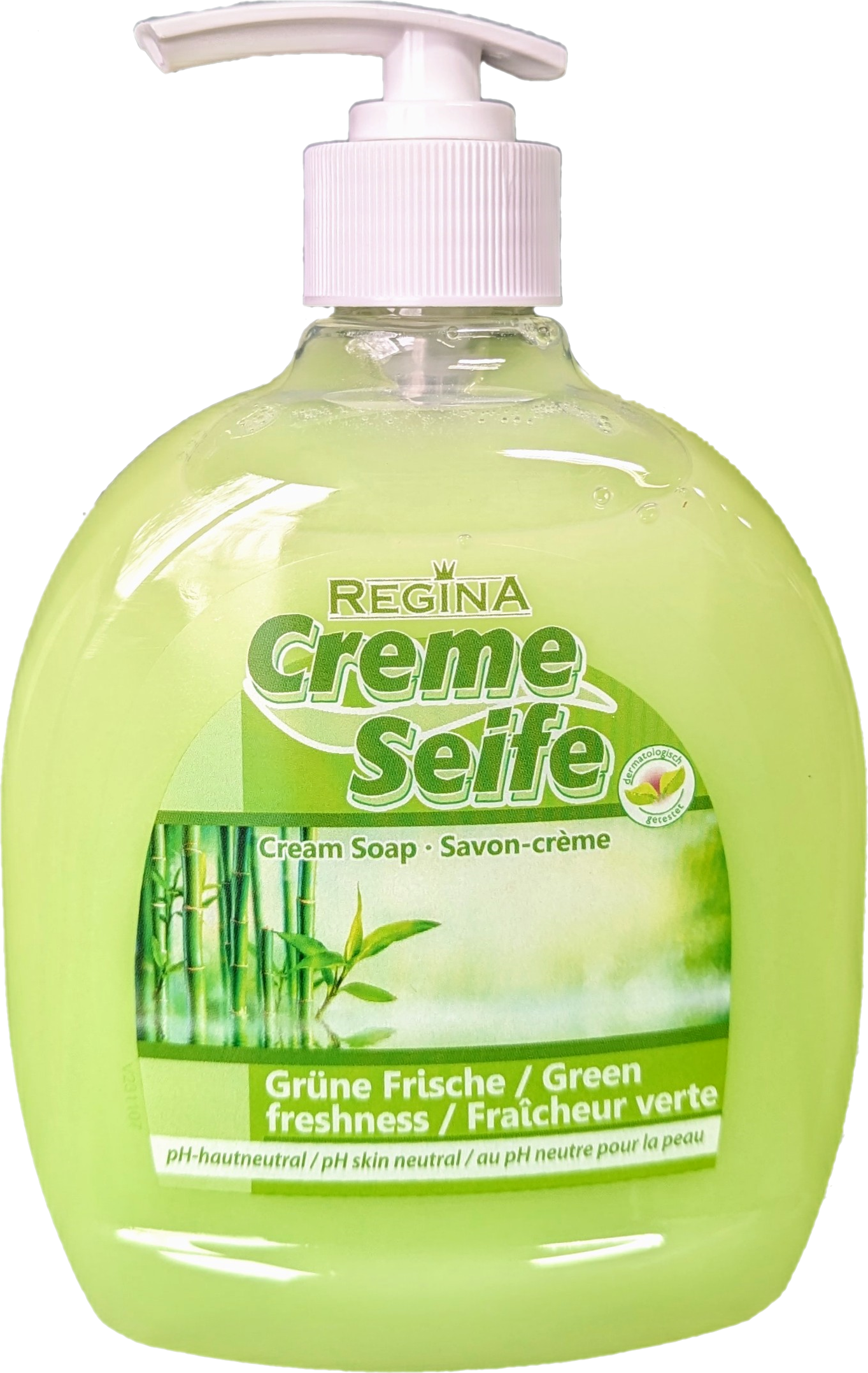 Flüssige Cremeseife "grüne Frische" von Regina in 500 ml Spenderflasche