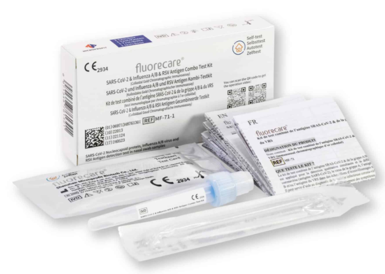 Fluorecare Corona Influenza A/B RSV Antigen Combo Test Kit 4 in 1