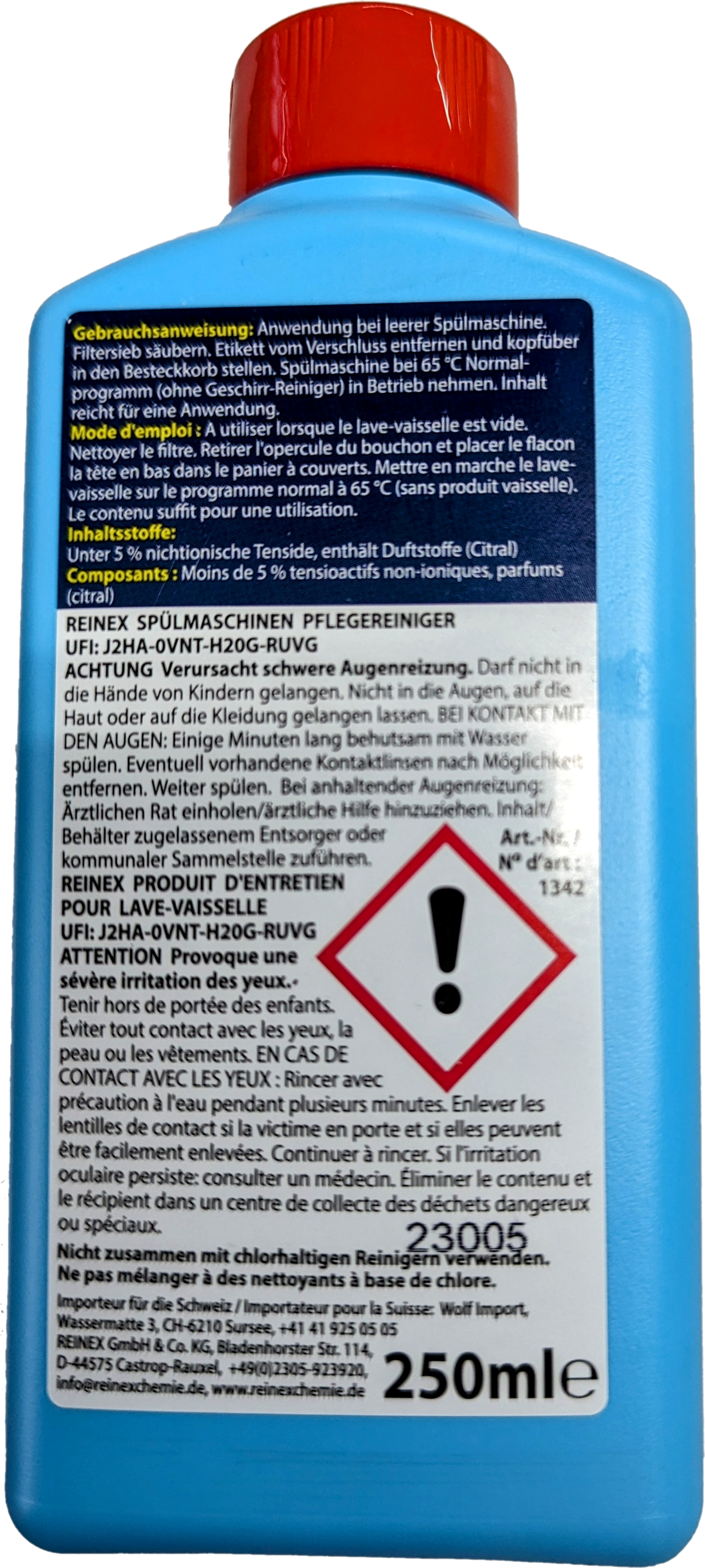 Reinex Spülmaschinen Pflegereiniger 250 ml